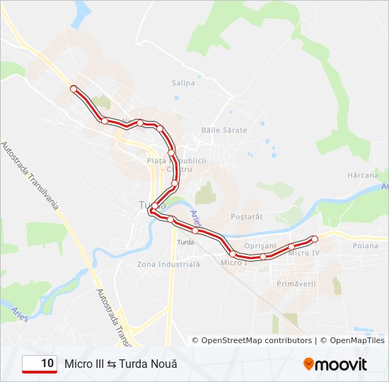 10 bus Line Map