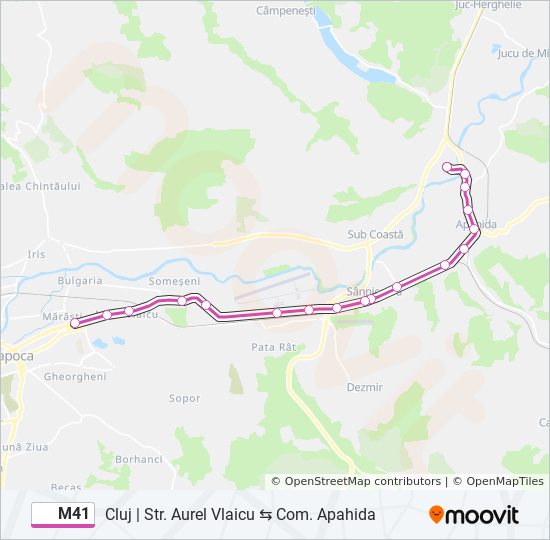 M41 bus Line Map