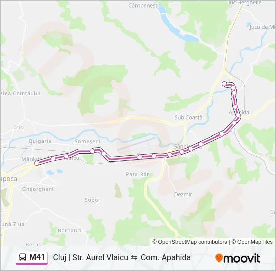 M41 Bus Line Map