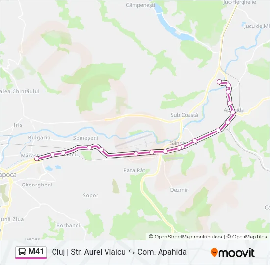 M41 Bus Line Map