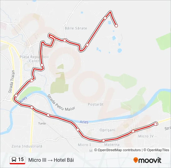 15 Bus Line Map