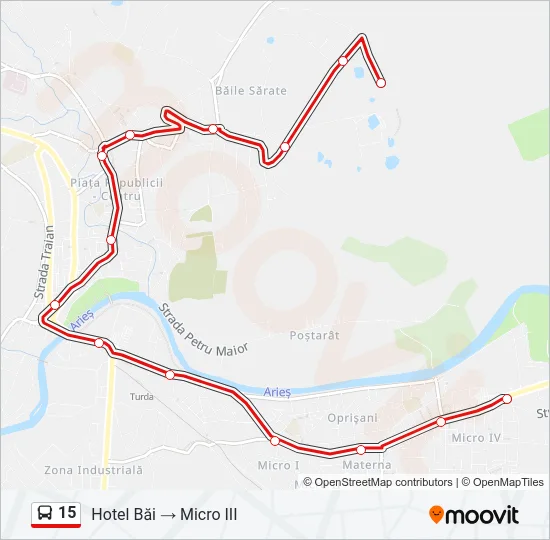 15 Bus Line Map