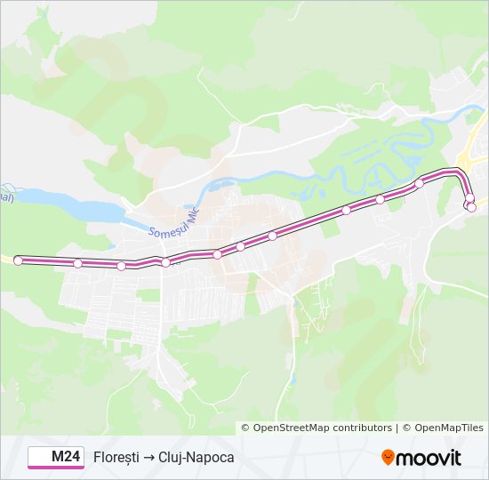 M24 bus Line Map