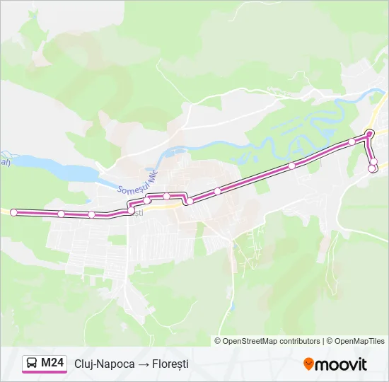 M24 Bus Line Map