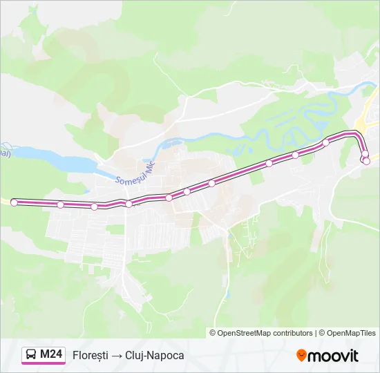 M24 Bus Line Map