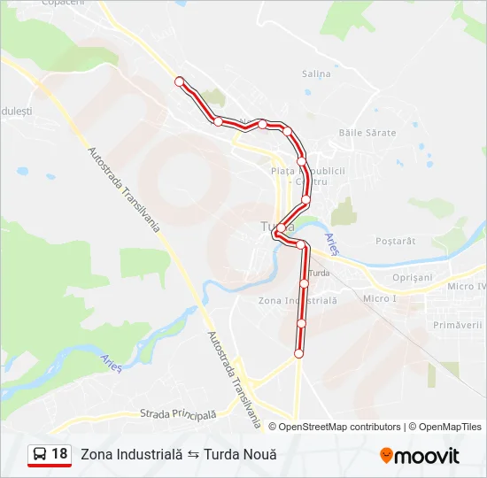 18 Bus Line Map