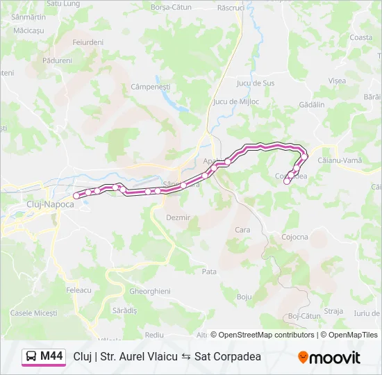 M44 Bus Line Map
