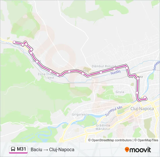 M31 Bus Line Map