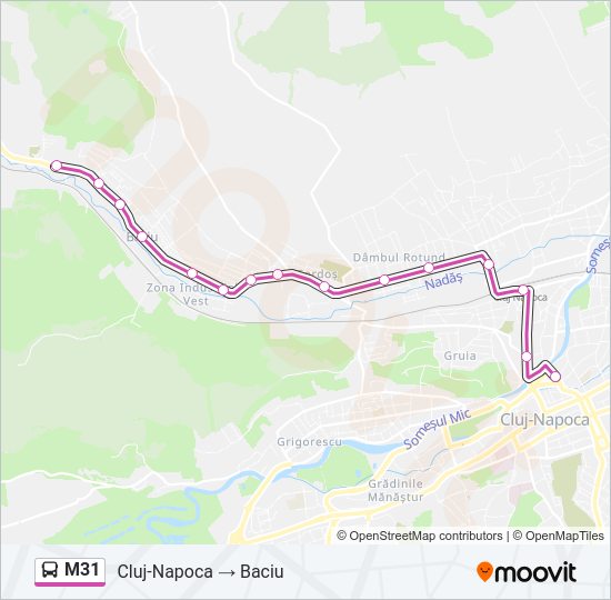 M31 Bus Line Map