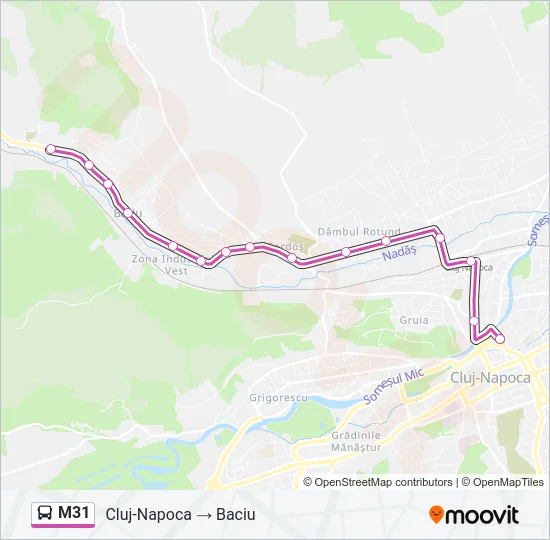 M31 Bus Line Map