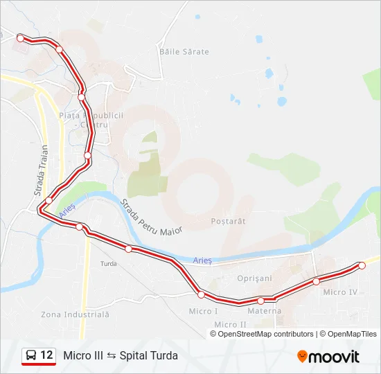 12 Bus Line Map