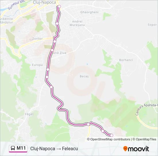 M11 Bus Line Map