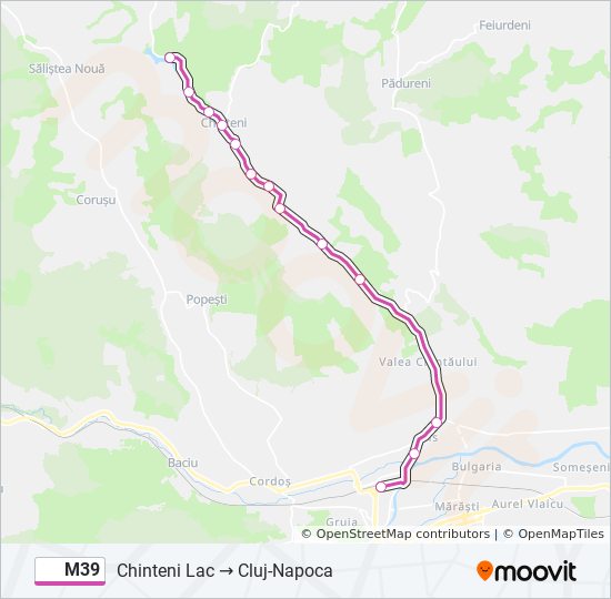 M39 bus Line Map