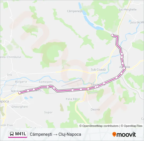 M41L Bus Line Map