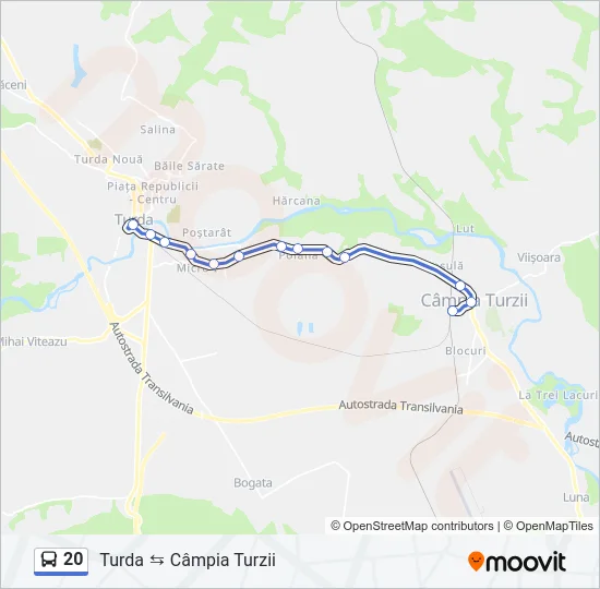 20 Bus Line Map