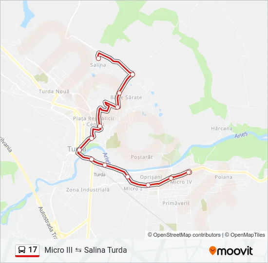 17 Bus Line Map