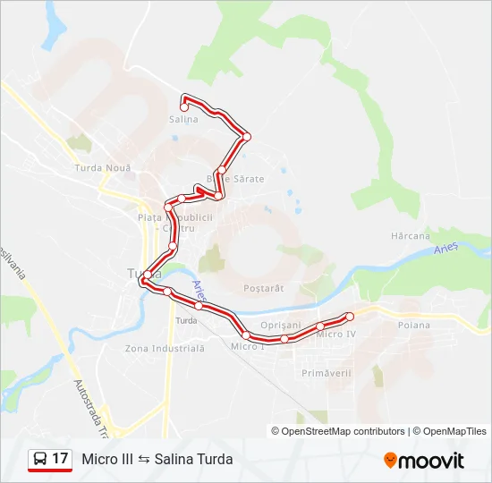 17 Bus Line Map