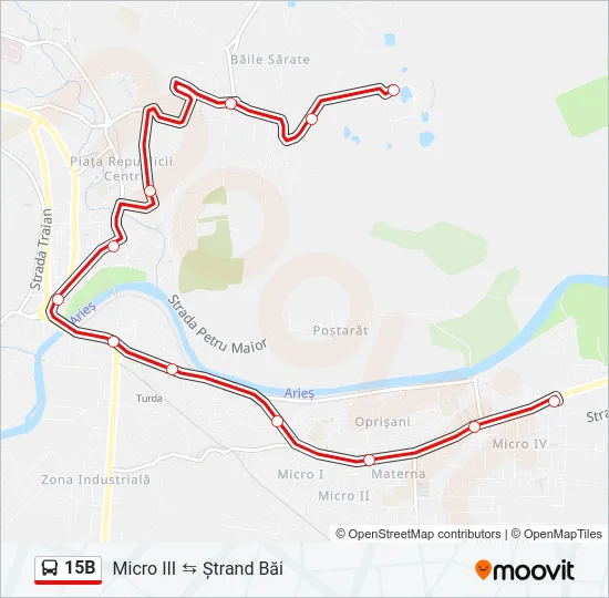 15B Bus Line Map