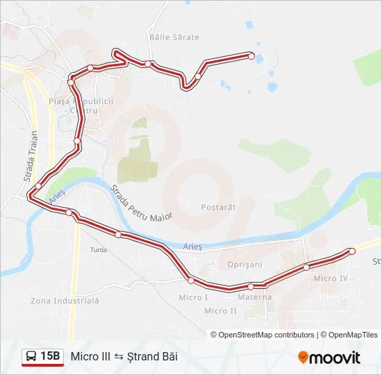 15B Bus Line Map