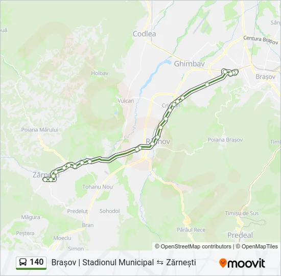 140 Bus Line Map