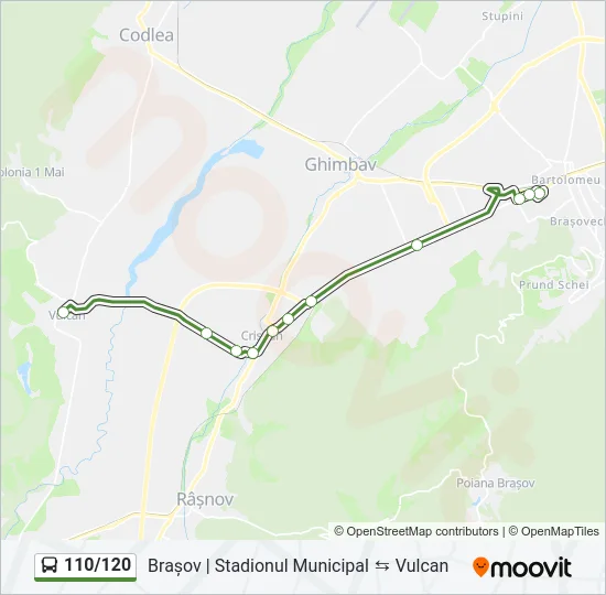 110/120 Bus Line Map