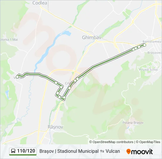 110/120 Bus Line Map