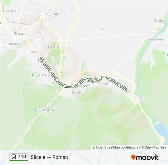 710 Bus Line Map