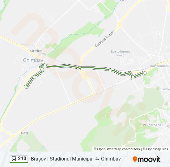 210 bus Line Map