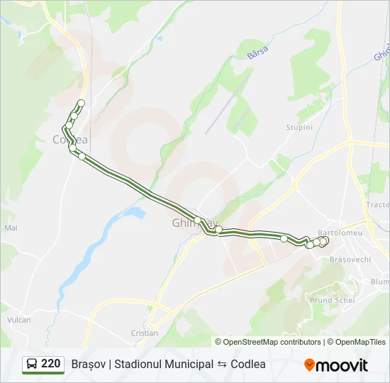 220 Bus Line Map