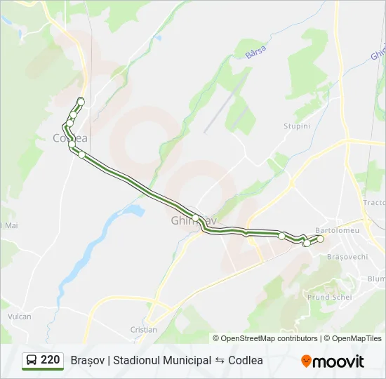 220 Bus Line Map