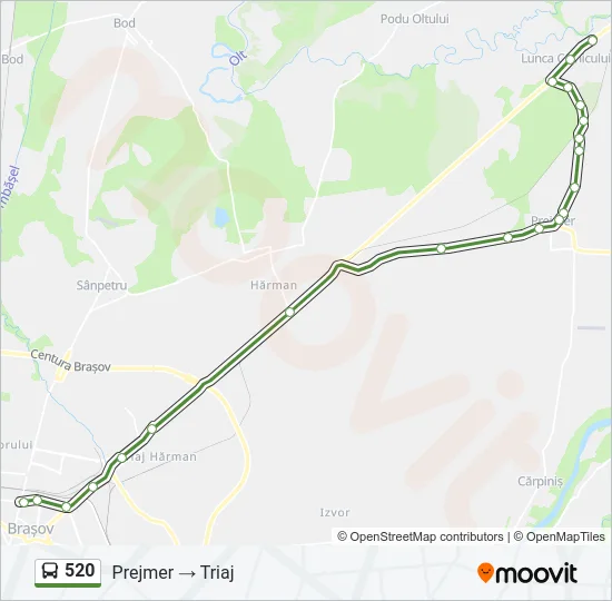 520 Bus Line Map