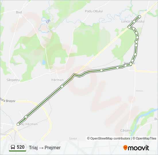 520 Bus Line Map