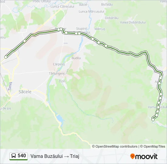 540 Bus Line Map