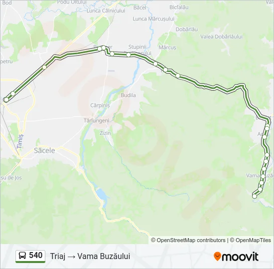 540 Bus Line Map