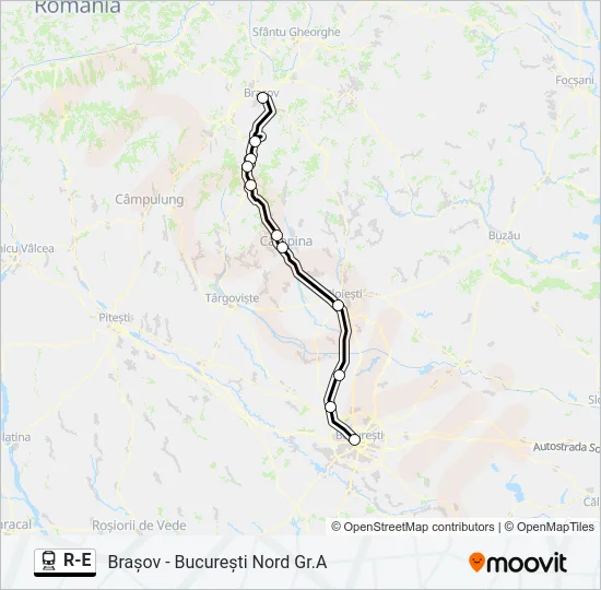 R-E Train Line Map