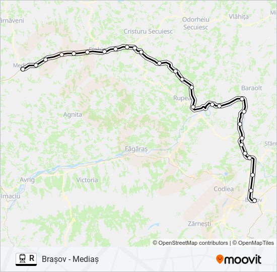 R train Line Map