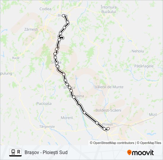 R train Line Map