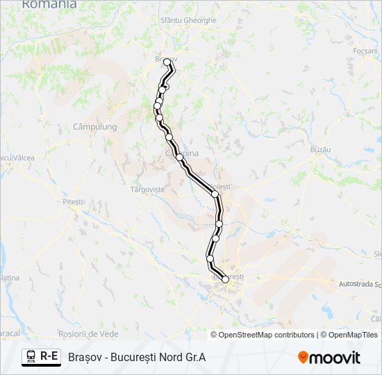 R-E train Line Map