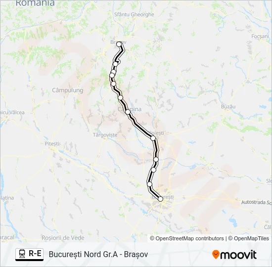 R-E Train Line Map