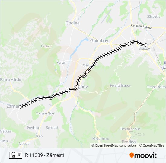 R train Line Map