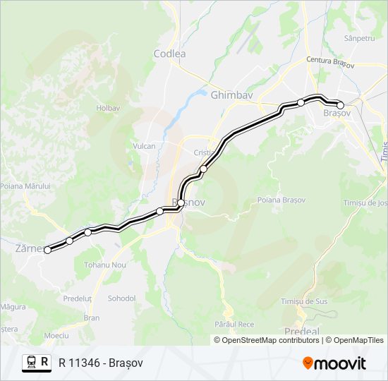 R train Line Map