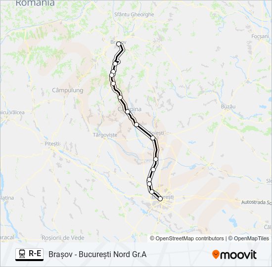 R-E train Line Map