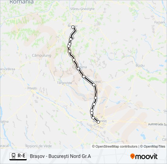 R-E Train Line Map