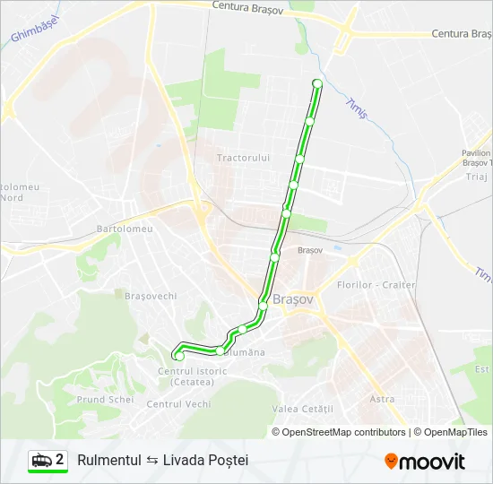 2 Trolleybus Line Map