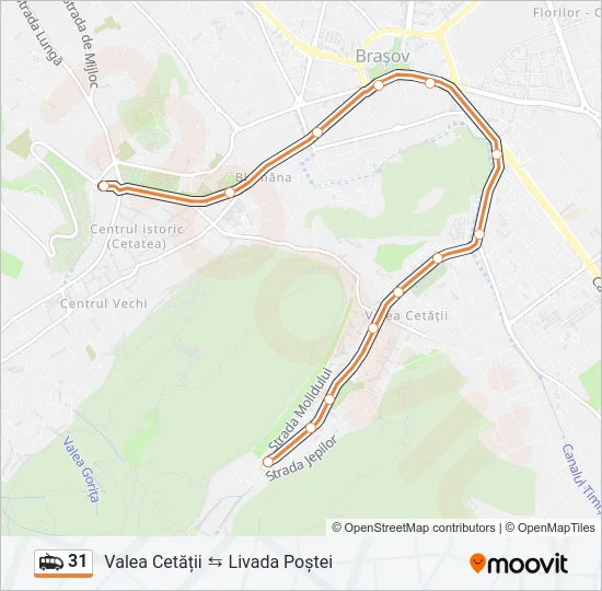 31 Trolleybus Line Map