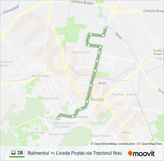 2B Bus Line Map