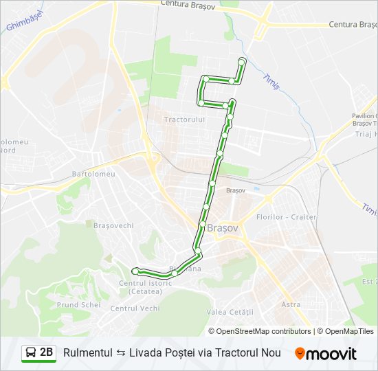 2B bus Line Map