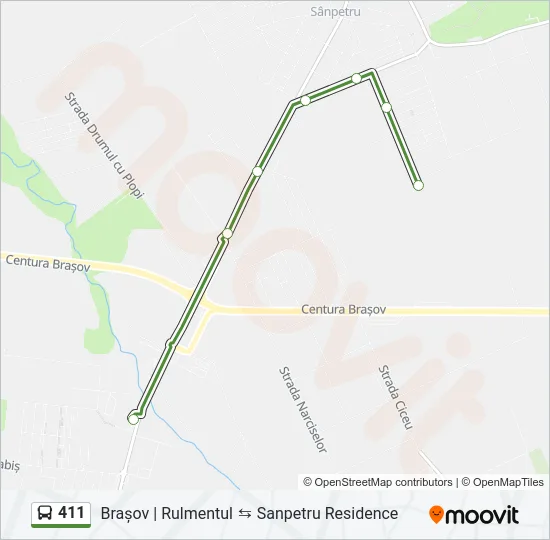 411 Bus Line Map