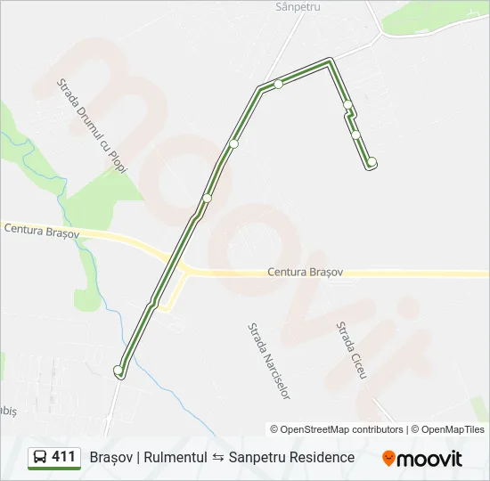 411 Bus Line Map