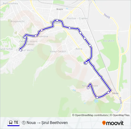 TE Bus Line Map